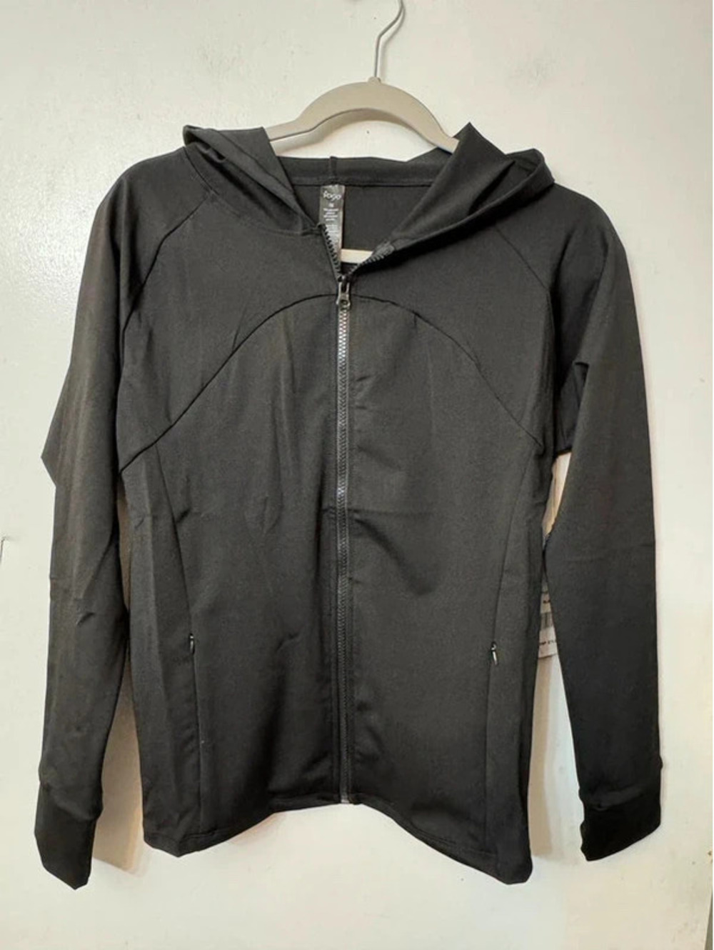Vogo Absolutely Fit Full-Zip Hooded Yoga Jacket Black Size Medium